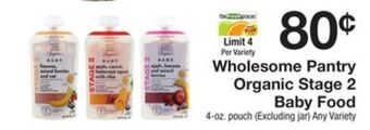 The Fresh Grocer Organic stage 2 baby food offer
