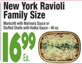 King Kullen New york ravioli family size offer