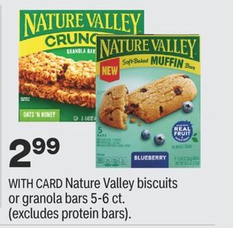 CVS Nature valley biscuits or granola bars 5-6 ct. offer