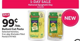 Stop&Shop Buitoni cut pasta offer