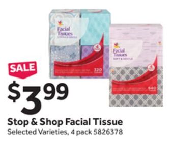 Stop&Shop Stop & shop facial tissue offer