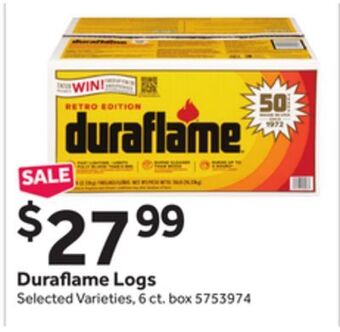 Stop&Shop Duraflame logs offer