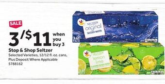 Stop&Shop Stop & shop seltzer offer