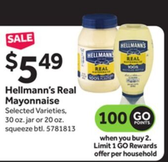 Stop&Shop Hellmann's real mayonnaise offer