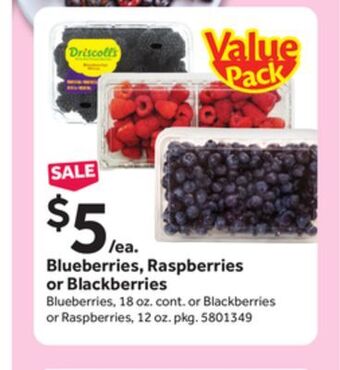 Stop&Shop Blueberries, raspberries or blackberries offer