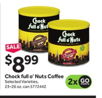 Stop&Shop Chock full o'nuts coffee offer