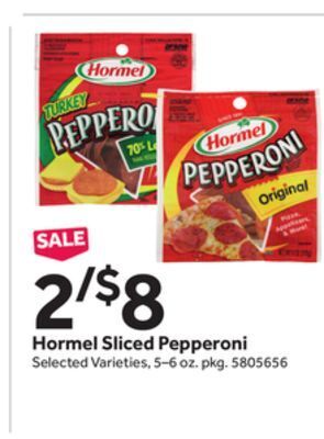 Stop&Shop Hormel sliced pepperoni offer