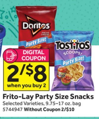Stop&Shop Frito-lay party size snacks offer