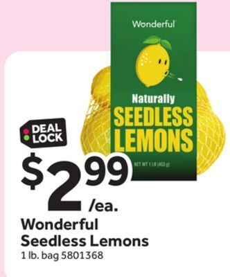 Stop&Shop Wonderful seedless lemons offer