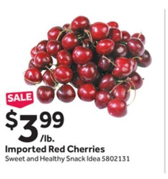Stop&Shop Imported red cherries offer
