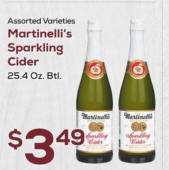 DeCicco & Sons Martinelli's sparkling cider offer
