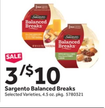 Stop&Shop Sargento balanced breaks offer