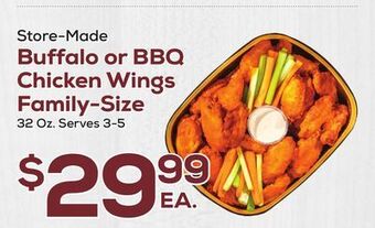 DeCicco & Sons Buffalo or bbq chicken wings family-size offer