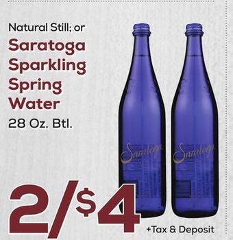 DeCicco & Sons Saratoga sparkling spring water offer