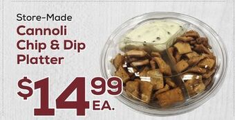 DeCicco & Sons Cannoli chip & dip platter offer