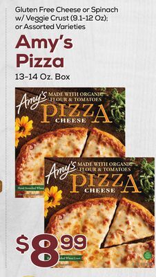 DeCicco & Sons Amy's pizza 13-14 oz. box offer