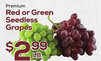 DeCicco & Sons Premium red or green seedless grapes offer