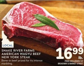 Albertsons Snake River Farms American Wagyu Beef New York Steak offer