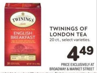 Albertsons Twinings of London Tea 20 ct. offer