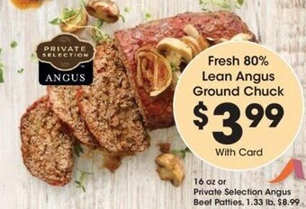 Kroger Fresh 80% Lean Angus Ground Chuck offer