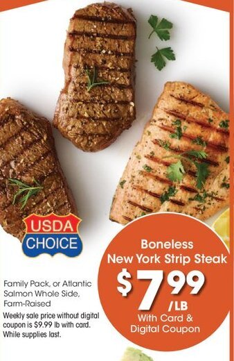Kroger Boneless New York Strip Steak offer