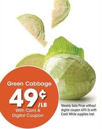 Kroger Green Cabbage offer