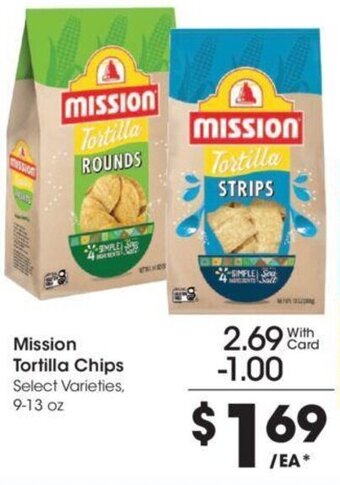Kroger Mission Tortilla Chips 9-13 oz. offer