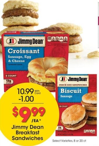 Kroger Jimmy Dean Breakfast Sandwiches offer