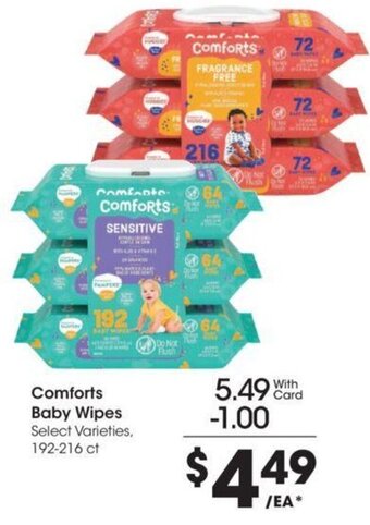 Kroger Comforts Baby Wipes offer