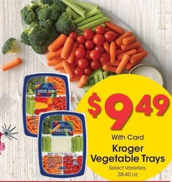 Kroger Kroger Vegetable Trays 38-40 oz. offer