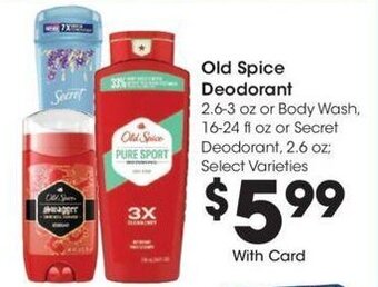 Kroger Old Spice Deodorant offer