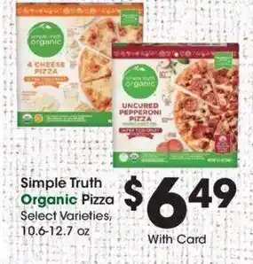 Kroger Simple Truth Organic Pizza 10.6-12.7 oz. offer