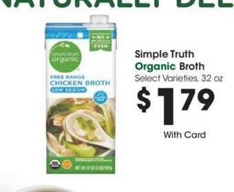 Kroger Simple Truth Organic Broth 32 oz. offer