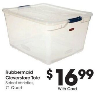 Kroger Rubbermaid Cleverstore Tote offer