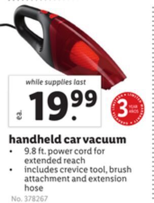 Lidl Handheld car vacuum offer