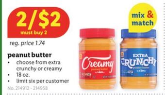 Lidl Peanut butter offer