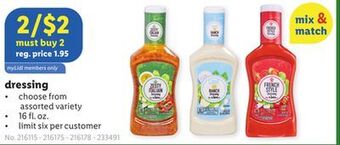 Lidl Dressing offer