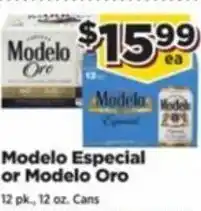 Food Town Store Modelo Especial or Modelo Oro 12 pk., 12 oz. Cans offer