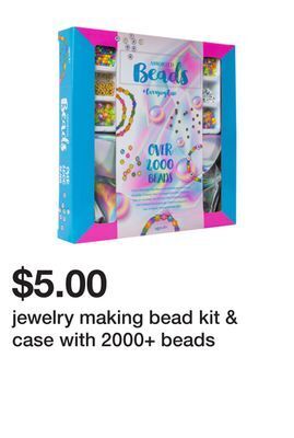 Five Below Jewelry making bead kit & case with 2000+ beads offer