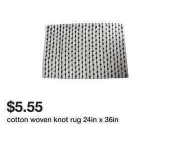 Five Below Cotton woven knot rug 24in x 36in offer