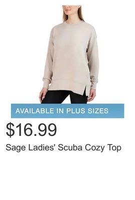 Costco Sage ladies' scuba cozy top offer