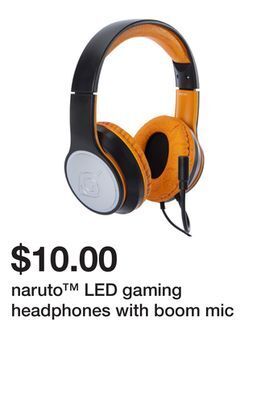 Five Below Naruto™ led gaming headphones with boom mic offer