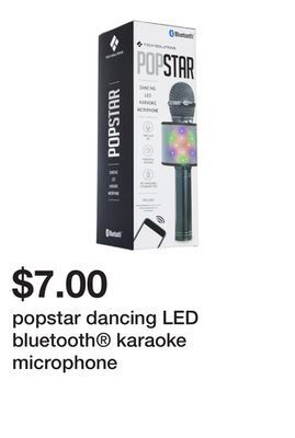 Five Below Popstar dancing led bluetooth® karaoke microphone offer