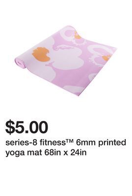 Five Below Series-8 fitness™ 6mm printed yoga mat 68in x 24in offer