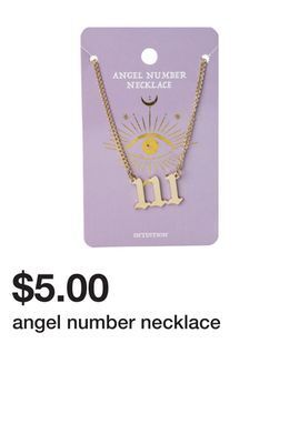 Five Below Angel number necklace offer