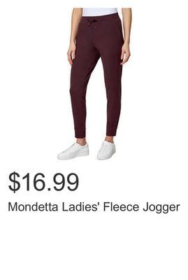 Costco Mondetta ladies' fleece jogger offer