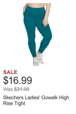 Costco Skechers ladies' gowalk high rise tight offer