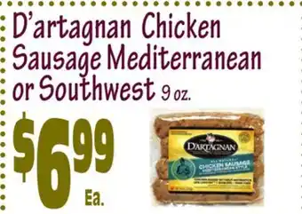 Wild By Nature D'artagnan chicken sausage mediterranean or southwest offer
