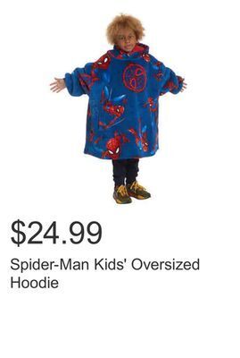 Costco Spider-man kids' oversized hoodie offer