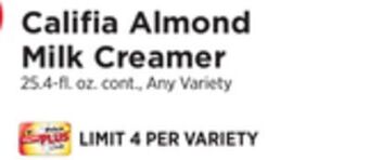 ShopRite Almond milk creamer offer